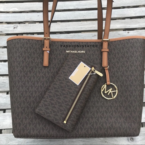 Michael Kors Medium Jet set tote Trifold Wallet - Picture 4 of 8